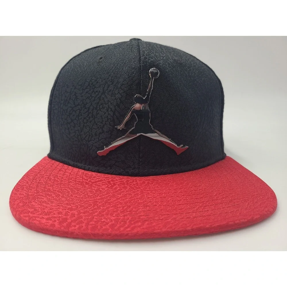 Youth Air Jordan Jumpman Cement‎ Elephant Print Snapback Hat Cap Boy Black Red